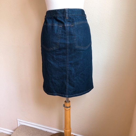 Ann Taylor Petite Denim Pencil Skirt - Picture 3 of 4